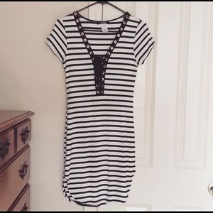 Stripe Fitted Dress
